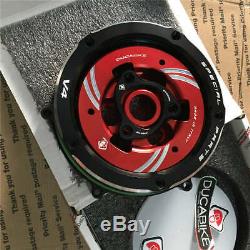2018 2019 Ducati Panigale V4 Clear Clutch Cover Kit Ducabike CCV401 BLACK &RED