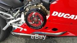 2018 2019 Ducati Panigale V4 Clear Clutch Cover Kit Ducabike CCV401 BLACK &RED