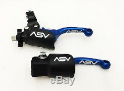 ASV F3 SHORTY BLUE CLUTCH + BRAKE LEVERS KIT With DUST COVERS PAIR PACK KX