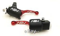ASV Unbreakable F4 Red Shorty Clutch Brake Levers Dust Covers Kit CR CRF XR