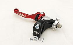 ASV Unbreakable F4 Red Shorty Clutch + Brake Levers Kit Dust Covers KLX 140L