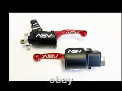 ASV Unbreakable F4 Red Shorty Clutch + Brake Levers Kit Dust Covers RM RMZ