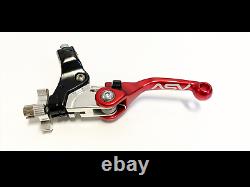 ASV Unbreakable F4 Red Shorty Clutch + Brake Levers Kit Dust Covers RM RMZ