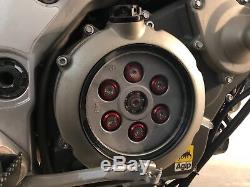 Aprilia Dorsoduro 750 Clear Clutch Cover Kit 08-12 (Red & Sliver) Stainless