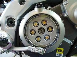 Aprilia Shiver 750 Clear Clutch Cover Kit 08-12 (Black & Gold) Ti Screws