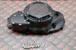 Billet aluminum Yamaha Banshee lock up CLUTCH COVER with clear window BLACK KIT