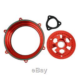 CNC Clear Clutch Cover Spring Retainer Plate Kit For Ducati Panigale1199 R S ABS