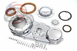 Chrome Outer Primary Cover Hardware Gasket Derby Clutch Kit Harley Panhead 74
