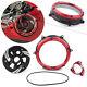 Clear Clutch Cover Guard Kit Red For Ducati Panigale 1199 1299 959 R S 2012-2020