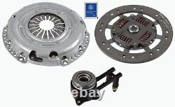 Clutch Kit 3pc (Cover+Plate+CSC) fits FORD FIESTA Mk5 1.6 01 to 08 220mm Sachs