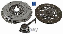Clutch Kit 3pc (Cover+Plate+CSC) fits SKODA SUPERB Mk2 2.0D 08 to 15 240mm Sachs