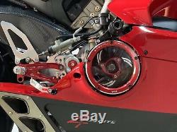 Ducabike Clear Clutch Cover Kit Ccv401 Sr-blk-red Ducati Panigale V4 2018