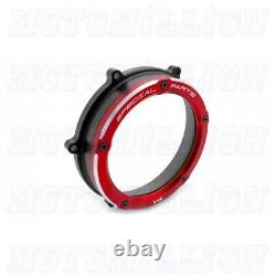 Ducabike Clear Clutch Cover Kit for Panigale V4 V4S Speciale Red Red Black