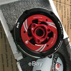 Ducati Panigale V4 2018 2019 Clear Clutch Cover Kit Ducabike CCV401 BLK-RED-RED