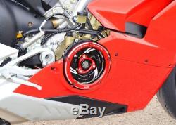 Ducati Panigale V4 2018 2019 Clear Clutch Cover Kit Ducabike CCV401 BLK-RED-RED