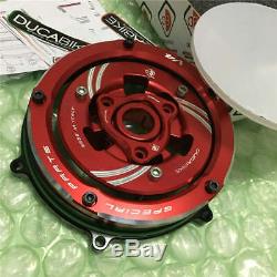 Ducati Panigale V4 2018 2019 Clear Clutch Cover Kit OEM Ducabike CCV401 Red