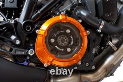 EVOTECH Cover Clutch Pressure Plate Orange Black Silver KTM 1290 Super Duke R