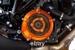 EVOTECH Cover Clutch Pressure Plate Orange Black Silver KTM 1290 Super Duke R