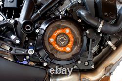EVOTECH Set Cover Clutch+Pressure Plate Orange Black Silver KTM Engine LC8