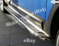 Ford Transit Connect Side Bars Steps Boards Chrome 2002-2013 Chequer Swb New