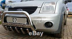 Ford Transit Tourneo Connect Bull Bar Chrome Axle Nude A-bar Logo 2002-2013 New