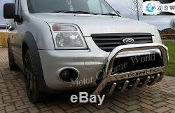 Ford Transit Tourneo Connect Bull Bar Chrome Axle Nude A-bar Logo 2002-2013 New