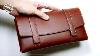 Making A Simple Leather Clutch Bag Leather Craft Diy