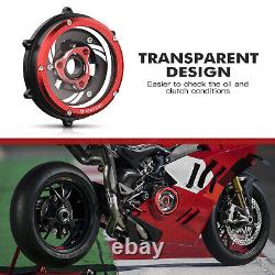 NICECNC Transparent Clutch Cover Kit For Ducati Panigale 1100 V4 V4S 2018 -2021