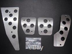 Racing Aluminum Gas Foot Rest Brake Clutch Pedal Cover Kit For 93-02 Mazda Rx-7